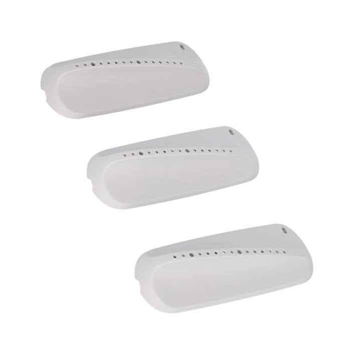 Original AEG / Electrolux Trommelrippen-Set 4055739553: drei graue Rippen, E6, Vorderansicht