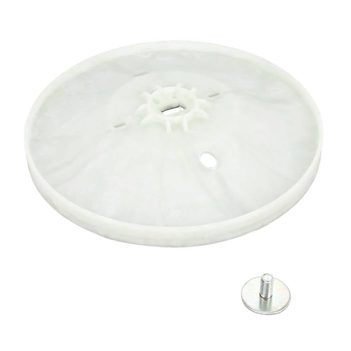 Original AEG / Electrolux Riemenscheiben-Kit 4055747333 – Rückansicht mit Aufnahme und einer Befestigungsschraube